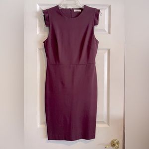 Aritzia Babaton Burgandy Sleeveless Sheath Etienne Dress
